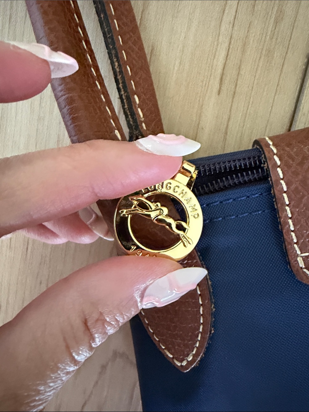 NWOT Longchamp Navy Blue Bag - Picture 5 of 9